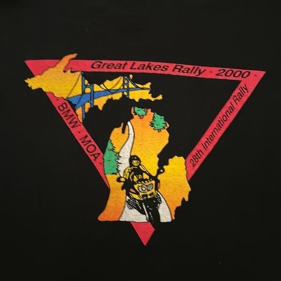 Vintage BMW Motorcycle Owners of America Rally Tee - Picture 2 of 9